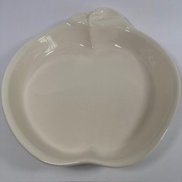 Hill Design Porcelain Apple Shaped Pie Plate White Baking Dish 1994 Vintage - Picture 12 of 16
